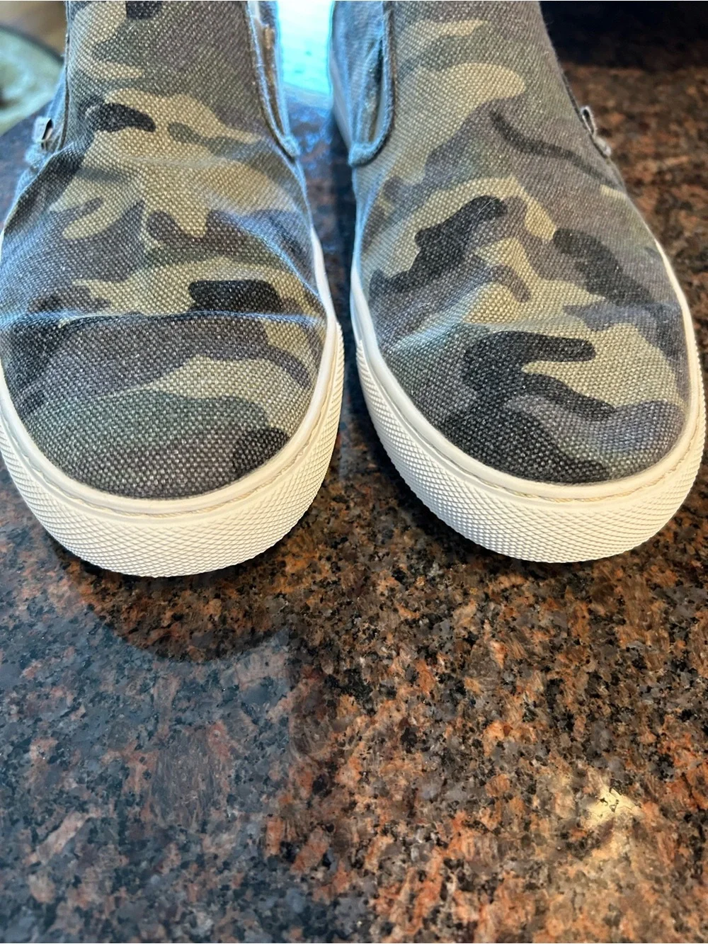 J.Crew Camo Canvas Slip on Sneakers  (size9.5)EUC